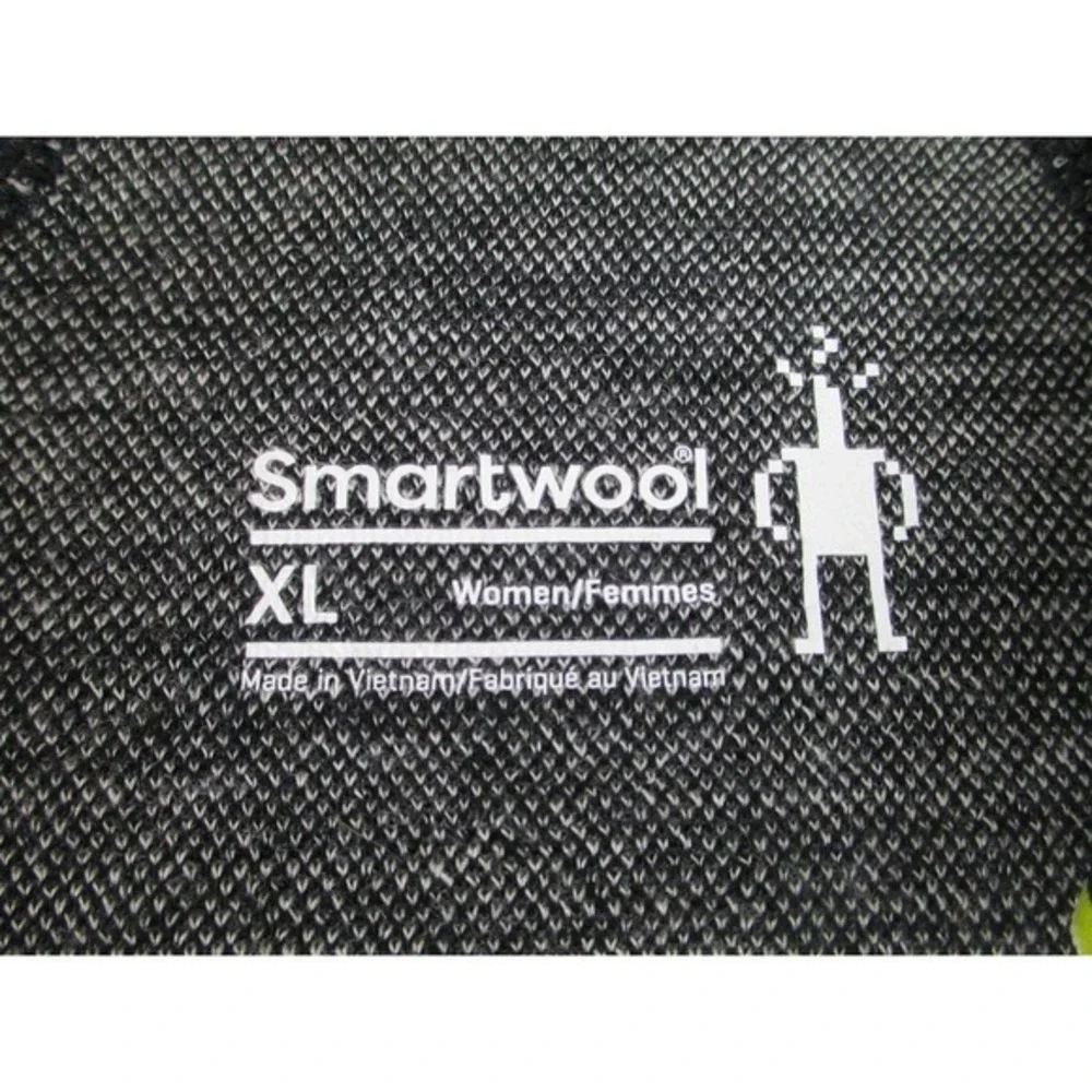 Smartwool Sweater Womens XL Black Merino Wool Quarter Zip Base Layer Pullover‎